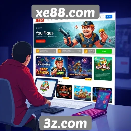 Interface e experiência do usuário no site xe88.com